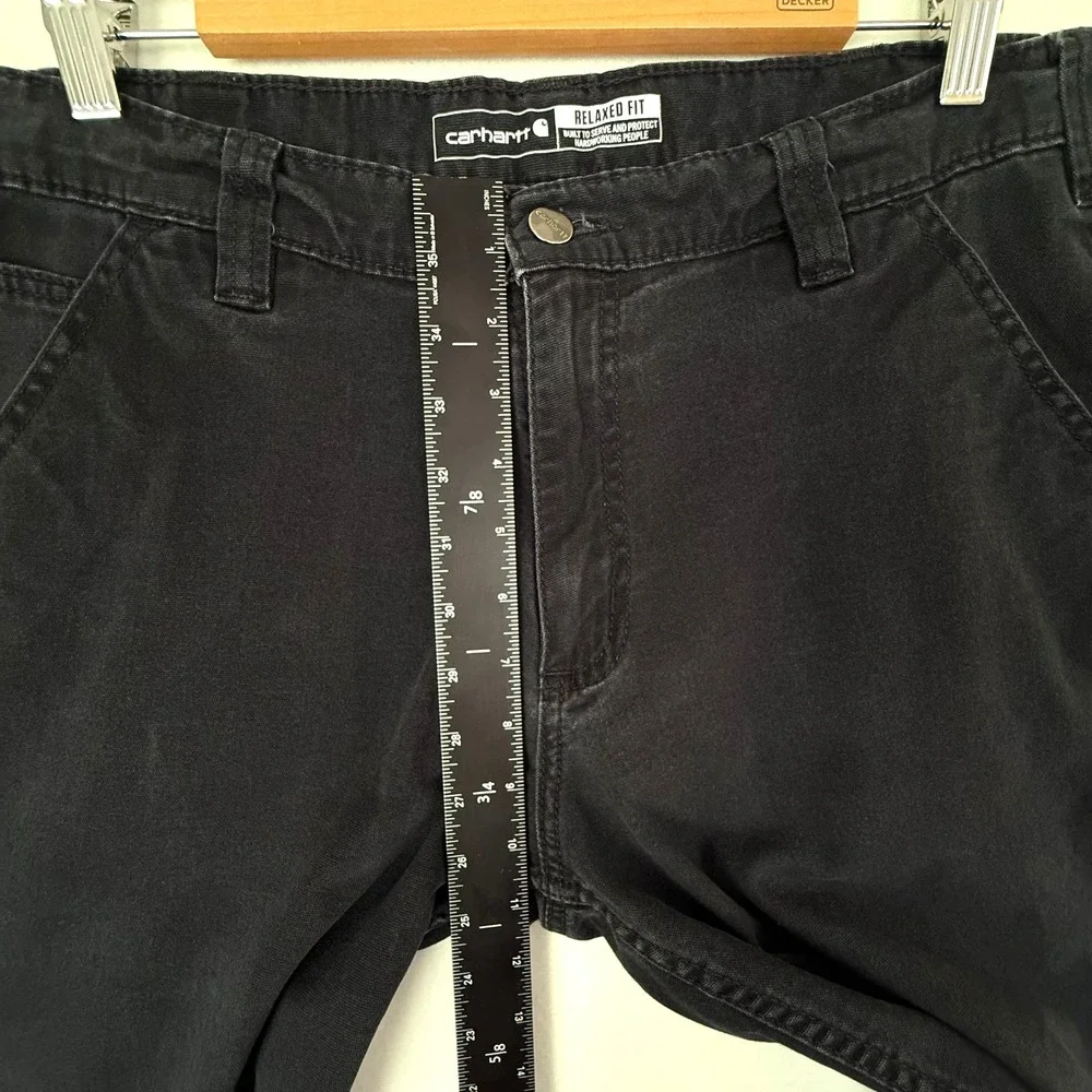 Carhartt Rugged Flex Relaxed Fit‎ Canvas Work Pants Men's 34 x 29 Black